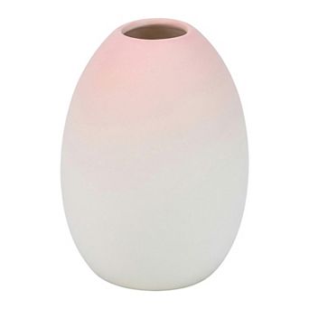 Mini Modern White Ceramic Vase Tiny Ribbed Bud Vase Single Stem Minimalist Vase 2.9"Lx2.9"Wx3.9"H