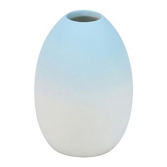 Mini Modern White Ceramic Vase Tiny Ribbed Bud Vase Single Stem Minimalist Vase 2.9"Lx2.9"Wx3.9"H