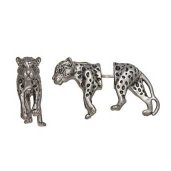 Simply Vera Vera Wang Black Panther Front Back Hem Earrings