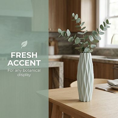 Clear Plastic Bud Vase Tall Slim Single Stem Flower Vase Unbreakable Plastic Vase 1.8"Lx1.8"Wx8.3"H