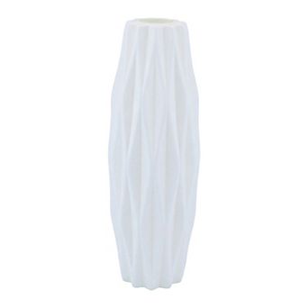 Clear Plastic Bud Vase Tall Slim Single Stem Flower Vase Unbreakable Plastic Vase 1.8"Lx1.8"Wx8.3"H