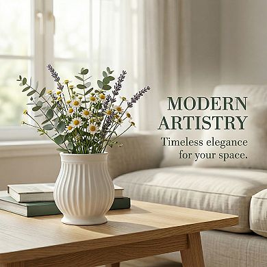 Geometric Plastic Flower Vase for Home Decor Unbreakable Vase for Centerpieces 3.1"Lx3.1"Wx3.5"H