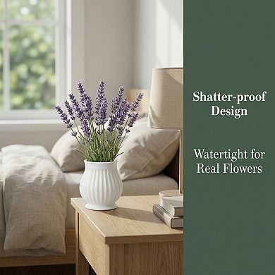 Geometric Plastic Flower Vase for Home Decor Unbreakable Vase for Centerpieces 3.1"Lx3.1"Wx3.5"H
