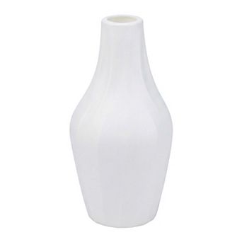Clear Plastic Bud Vase Wide Opening Small Flower Vase Modern Unbreakable Vase 2.2"Lx2.2"Wx6.7"H