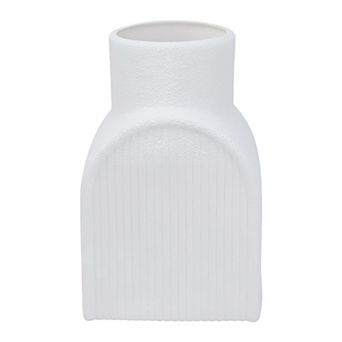 Geometric Plastic Flower Vase Unbreakable Modern Style Container for Home Decor 4.1"Lx3.3"Wx6.1"H
