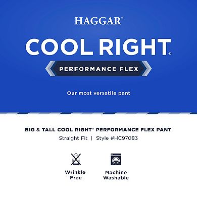 Men's Haggar® Big & Tall Cool Right® Straight Fit Flat Front Pants