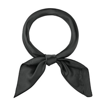 Women's Solid Satin Scarf Large Square Silky Neck Scarf Neckerchief Head Wrap Bandanas