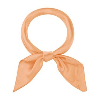 Women's Solid Satin Scarf Large Square Silky Neck Scarf Neckerchief Head Wrap Bandanas