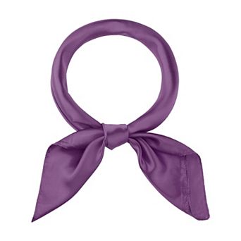 Women's Solid Satin Scarf Large Square Silky Neck Scarf Neckerchief Head Wrap Bandanas