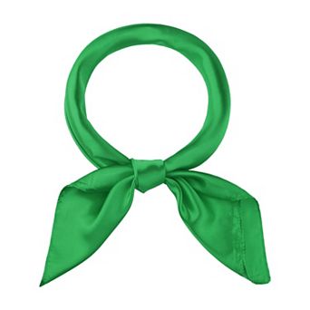 Women's Solid Satin Scarf Large Square Silky Neck Scarf Neckerchief Head Wrap Bandanas