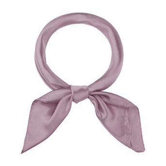 Women's Solid Satin Scarf Large Square Silky Neck Scarf Neckerchief Head Wrap Bandanas