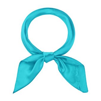 Women's Solid Satin Scarf Large Square Silky Neck Scarf Neckerchief Head Wrap Bandanas