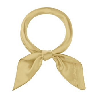 Women's Solid Satin Scarf Large Square Silky Neck Scarf Neckerchief Head Wrap Bandanas