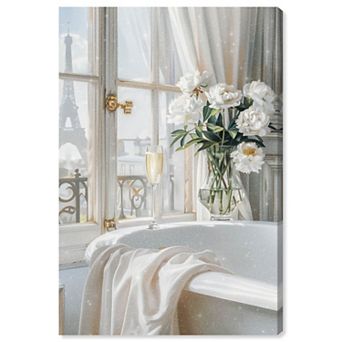 Art Remedy Ivory Bathroom in Paris Bath & Laundry Canvas Wall Art