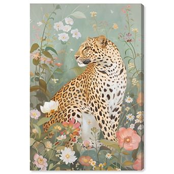 Art Remedy Leopard Spring Animals Canvas Wall Art