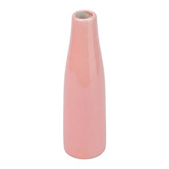 Ceramic Bud Vase for Flowers Slim Vase with Narrow Opening Small Matte Flower Vase 1.7"Lx1.7"Wx5.9"H
