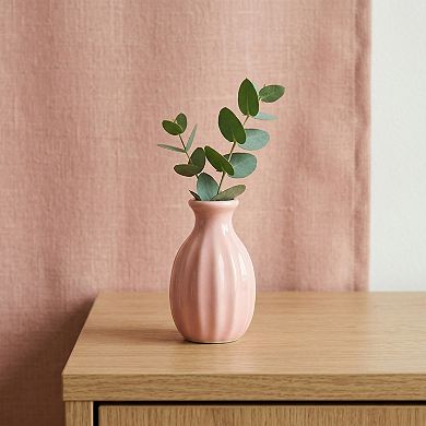 Mini Ceramic Bud Vase Small Decorative Flower Vase for Single Stem Tiny Matte Vase 1.8"Lx1.8"Wx3"H