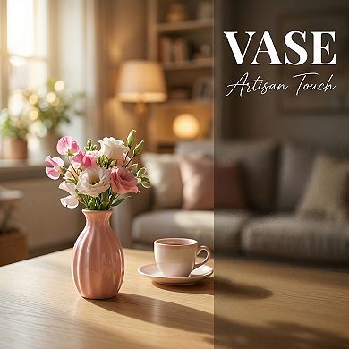 Mini Ceramic Bud Vase Small Decorative Flower Vase for Single Stem Tiny Matte Vase 1.8"Lx1.8"Wx3"H