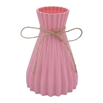 Modern Geometric Flower Vase Unbreakable Vase Floral Container for Home Decor 4.7"Lx4.7"Wx6.7"H