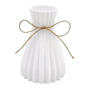 Modern Geometric Flower Vase Unbreakable Vase Floral Container for Home Decor 4.7"Lx4.7"Wx6.7"H