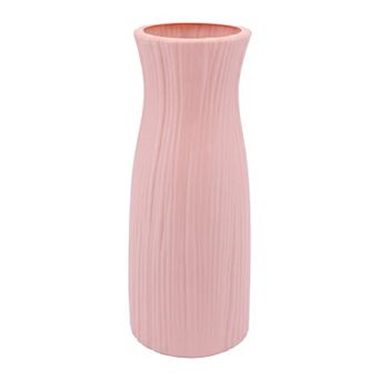 Unbreakable Plastic Vase for Flowers Minimalist Geometric Vase for Home Decor 3.5"Lx3.5"Wx9.4"H