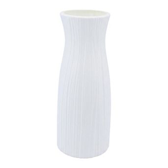 Unbreakable Plastic Vase for Flowers Minimalist Geometric Vase for Home Decor 3.5"Lx3.5"Wx9.4"H