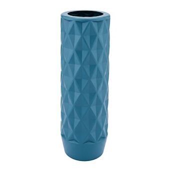 Clear Plastic Cylinder Vase Tall Shatterproof Plastic Flower Vase for Home 3.5"Lx3.5"Wx11.8"H
