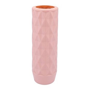 Clear Plastic Cylinder Vase Tall Shatterproof Plastic Flower Vase for Home 3.5"Lx3.5"Wx11.8"H