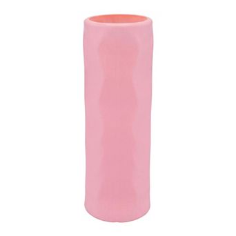 Acrylic Cylinder Vase Tall Clear Plastic Flower Vase Shatterproof Bud Vase 2.8"Lx2.8"Wx7.9"H