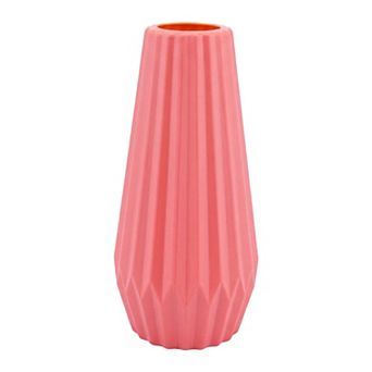 Clear Plastic Bud Vase Tall Slim Plastic Flower Vase for Decor Unbreakable Vase 2.4"Lx2.4"Wx8.3"H