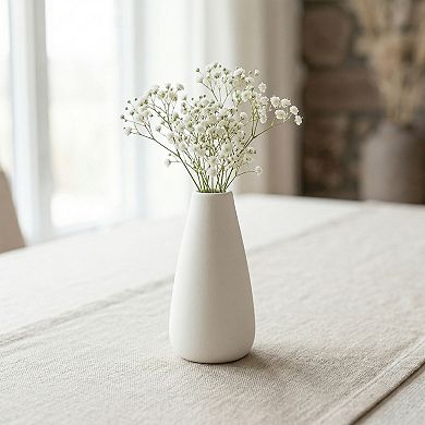 Ceramic Bud Vase Set, Small Decorative Flower Vases for Home Decor 2.6"Lx2.6"Wx4.9"H