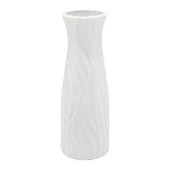 Crystal Floral Container, Shatterproof Slim Bloom Vase for Single Stem Blossoms 2.8"Lx2.8"Wx7.9"H