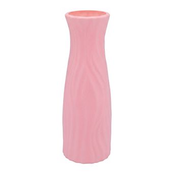 Crystal Floral Container, Shatterproof Slim Bloom Vase for Single Stem Blossoms 2.8"Lx2.8"Wx7.9"H