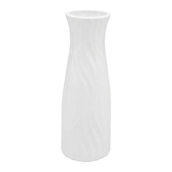Crystal Floral Container, Shatterproof Slim Bloom Vase for Single Stem Blossoms 2.8"Lx2.8"Wx7.9"H