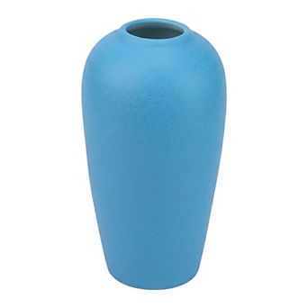 Ceramic Vase for Home Decor, Ribbed Textured Flower Vase Minimalist Vase for Shelf 3.1"Lx3.1"Wx6.1"H