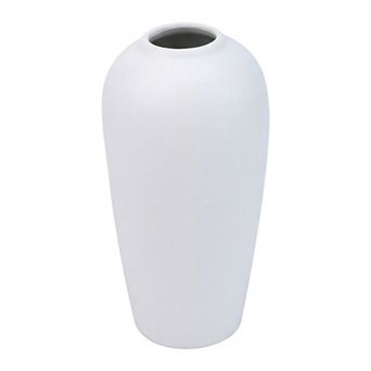 Ceramic Vase for Home Decor, Ribbed Textured Flower Vase Minimalist Vase for Shelf 3.1"Lx3.1"Wx6.1"H