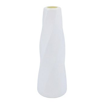 Clear Plastic Bud Vase Tall Slim Flower Vase Unbreakable Modern Decorative Vase 2.8"Lx2.8"Wx8.3"H