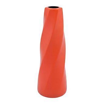 Clear Plastic Bud Vase Tall Slim Flower Vase Unbreakable Modern Decorative Vase 2.8"Lx2.8"Wx8.3"H