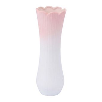 Modern Tall Ceramic Vase Slim Matte Decorative Flower Vases for Centerpieces 2.2"Lx2.2"Wx9.4"H