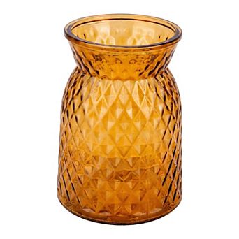 Wide Mouth Glass Vase Thickened Flower Vase for Centerpieces Hydroponic Planter 4.1"Lx4.1"Wx6.1"H