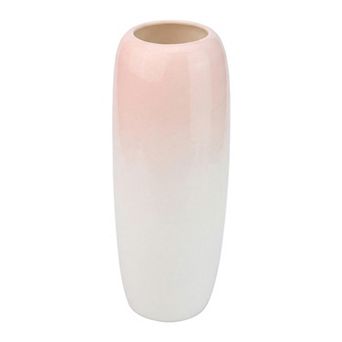 Modern Tall Ceramic Vase for Home Decor Pleated Geometric Decorative Flower Vases 3.1"Lx3.1"Wx8.1"H