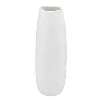 Modern Ceramic Vase for Home Decor Minimalist Tapered Flower Vase for Centerpiece 2.8"Lx2.8"Wx8.3"H