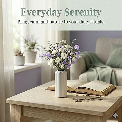 Clear Plastic Flower Vase Opening Small Bud Vase Unbreakable Modern Vase for Wedding 2"Lx2"Wx7.9"H
