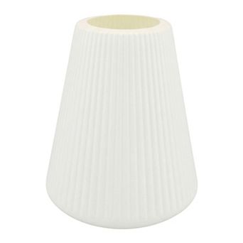 Acrylic Wide Mouth Conic Flower Vase Tall Clear Plastic Trumpet Vase Unbreakable 6.5"Lx6.5"Wx7.9"H