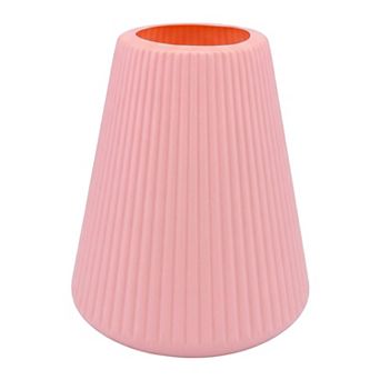 Acrylic Wide Mouth Conic Flower Vase Tall Clear Plastic Trumpet Vase Unbreakable 6.5"Lx6.5"Wx7.9"H
