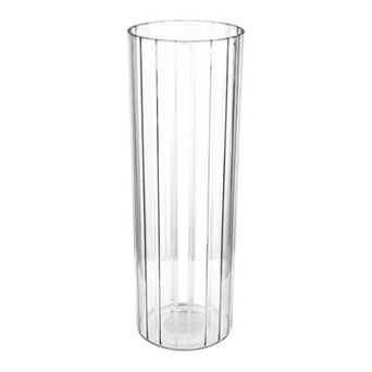 Acrylic Cylinder Flower Vase Clear Tall Unbreakable Plastic Vase for Centerpieces 3.9"Lx3.9"Lx11.8"H