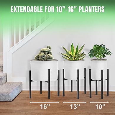Sorbus Adjustable Metal Plant Stand - for Modern Home Decor, Houseplants