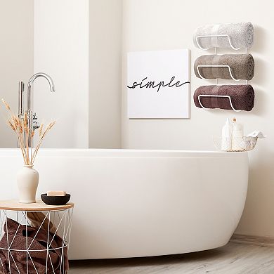 Sorbus 4 Pack Wall-Mount Towel Rack - Great for Organizing (Holds 12)