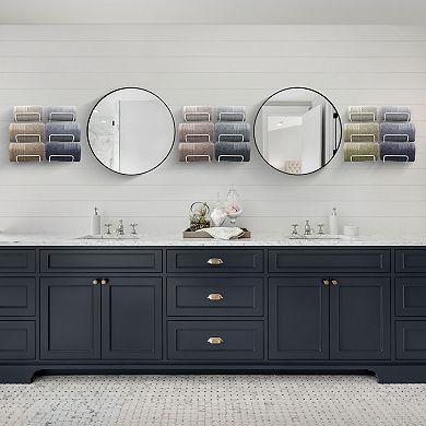 Sorbus 4 Pack Wall-Mount Towel Rack - Great for Organizing (Holds 12)