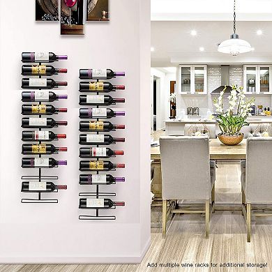 Sorbus Wine Rack Wall Mounted - for Wine Bottles, Liquor, Champagne (Holds 12 Bottle Each)